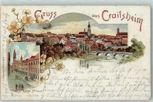 74564 W7180 Crailsheim 1897 Lithographie Lange Straße