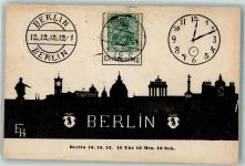 W1000 Berlin Mitte Stempel Berlin 12.12.12 12 Uhr 12 Min. 12 Sekunden Datumskarte