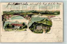 82383 W8126 Hohenpeißenberg 1897 Lithographie Zum Weinbauer Bad Hohen-Sulz