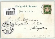 84085 W8301 Langquaid 1897 Gebrauchsspuren Lithographie