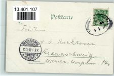 34414 W3530 Warburg , Westf 1897 Lithographie Gruss aus - Einst und Jetzt , Burg Galenberg AK