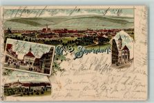 73614 W7060 Schorndorf , Württ 1903 Lithographie Marktplatz Kirche