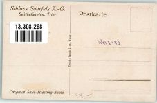 W5500 Trier Weingut Schloß Saarfels Sektkellerei Wein 1920