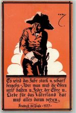 Zitat Man muß die Ohren Steif halten Adel Friedrich der Große Künstlerkarte