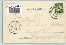 86609 W8850 Donauwörth 1899 Lithographie Gruss aus - Bahnhof, Reichsstrasse, Hitel Krone AK
