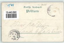 01683 O8255 Nossen 1898 Lithographie Schloss Seminar Bergschlössschen Schule