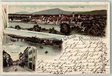 79618 W7888 Rheinfelden , Baden 1899 - Rheinfelden v. Warmbach aus Marktgasse