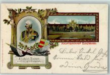26121 W2900 Oldenburg 1902 - Hauptbahnhof Porträt Friedrich August Großherzog