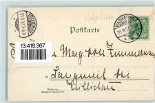Bad Warmbrunn i. Rsgb. 1899 Lithographie Gruss aus Schloß Bäder AK