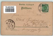 39418 O3250 Staßfurt 1897 Lithographie Gruss aus Rathaus Kriegerdenkmal Salzbergwerk Bahnhof AK