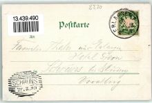 91080 W8525 Rathsberg 1899 Lithographie Hotel zur schönen Aussicht Gartenwirtschaft Quelle
