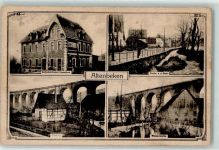 33184 W4791 Altenbeken 1919 - Bahnhofshotel Hoeschen an der Beke Viadukt Wassermühle