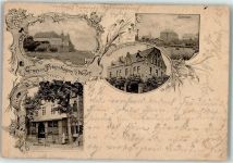 32469 W4953 Petershagen , Weser 1898 - Schloss Seminar Taubstummen-Anstalt Hotel Deutsches Haus