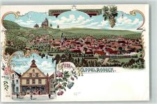 77876 W7594 Kappelrodeck Gebrauchsspuren Handlung Eisenbahn Lithographie