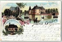 51519 W5068 Grimberg , Rheinl 1899 Lithographie Schloss
