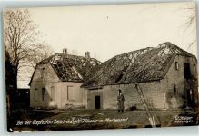 26452 W2945 Mariensiel 1919 Privatfoto AK bei der Explosion des Munitionsdepots beschädigte Häuser Uniform