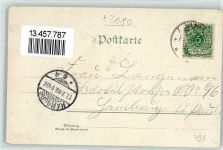 25421 W2080 Pinneberg 1899 Lithographie Hütte im Fahlt Gasthaus Zur Eiche F. Strupp Bahnhofshotel Kirche