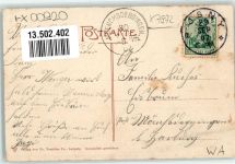 88316 W7972 Isny im Allgäu 1907 - Schwarz. Grat Allgäuer Trachten Allgäuerinnen Fächer