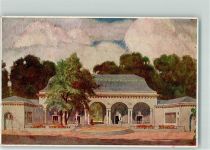 W5000 Köln Stadt Ausstellung 1914 Sächsisches Haus Architekten William Lossow und Max Hans Kühne Serie I Nr 6 Bahnpost Remscheid Deutscher Werkbund