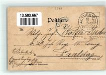 87452 W8966 Altusried 1902 - Neues Pfarrhaus Burgruine