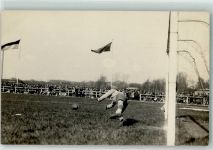 06667 O4850 Weißenfels , Saale Foto AK Fußball Torwart Spiel Ort handschriftlich
