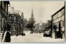 59602 W4784 Rüthen Foto AK Dorfstraße Winter