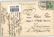 01445 O8122 Niederlössnitz 1911 Lithographie / Künstlerkarte Sektkellerei sign. MB
