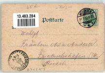 78183 W7713 Hüfingen 1902 Lithographie Tracht Hauptstraße Lorero Kapelle