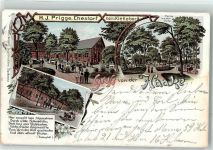 21224 W2107 Ehestorf , Kr Harburg 1898 Gebrauchsspuren Gasthaus Haake Garten Gedicht v. Bodenstedt Lithographie