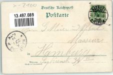 21224 W2107 Ehestorf , Kr Harburg 1898 Gebrauchsspuren Gasthaus Haake Garten Gedicht v. Bodenstedt Lithographie