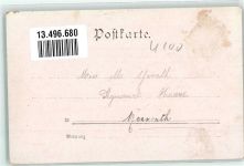 46535 W4220 Dinslaken Gebrauchsspuren Gasthaus Waldschlößchen Gartenwirtschaft Lithographie