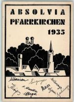 84347 W8340 Pfarrkirchen , Niederbay 1935 - Absolvia 1935 Pennälerverbindung Studentika