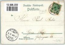 08258 O9659 Markneukirchen 1898 Lithographie Kaiserl. Postamt Schule Gitarre Geige