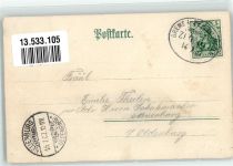 26121 W2900 Oldenburg 1907 Lithographie Schloß Rathaus Am Stau Wappen Bahnpost Bremen