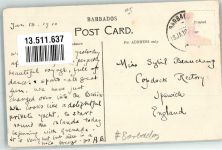 Barbados 1910 - Group Natives Boys Ort handschriftlich