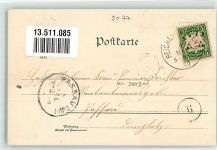 85084 W8077 Reichertshofen , Oberbay 1899 Lithographie Postamt Kirche Wappen