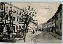 99885 O5807 Ohrdruf 1913 Foto AK Hermannstraße Brunnen Vignette Soldatenbrief