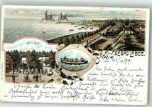 24235 W2304 Laboe Lithographie Hotel Laboe Hafen Ruderboot