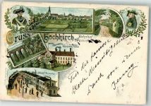 02627 O8601 Pommritz 1898 Lithographie Alter Fritz Eisenbahnviadukt Bahnhof Agricultur Versuchs-Station Blutgasse