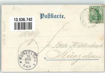 71384 W7056 Strümpfelbach , Kr Waiblingen, Rems 1904 Gebrauchsspuren Lithographie Kirschblüte Strümpfelbach Gasthaus zur Linde