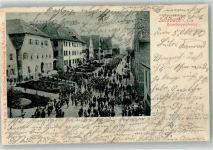 92237 W8458 Sulzbach-Rosenberg 1903 Foto AK Rosenbergerstraße Festzug