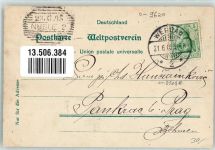 08412 O9620 Werdau , Sachs 1905 Lithographie