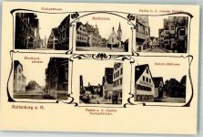 72108 W7407 Rottenburg am Neckar Foto AK Eberhardstraße Marktplatz Königstraße Bahnhofstraße