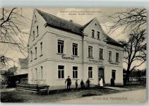 02779 O8803 Hainewalde 1920 Foto AK Gasthaus-Metzgerei Deutsches Haus