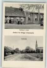 16945 O1922 Brügge b Pritzwalk Foto AK Gasthaus Zabel