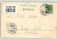 07389 O6843 Ranis 1897 Lithographie Burg Schlosshof Rathaus Brandenstein