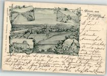 84529 W8261 Tittmoning 1901 Lithographie Untersberg Burg Tittmoning Kapelle