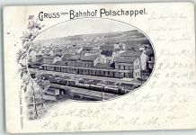 01705 O8210 Potschappel 1902 Gebrauchsspuren Bahnhof Potschappel Passepartout