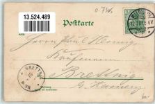 04736 O7305 Waldheim , Sachs 1901 Lithographie Kgl. Strafanstalt Älterer Herr mit Tabakspfeife Reim