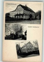 07973 O6600 Großkundorf Foto AK Gasthaus Großkundorf Kirche Denkmal Schule